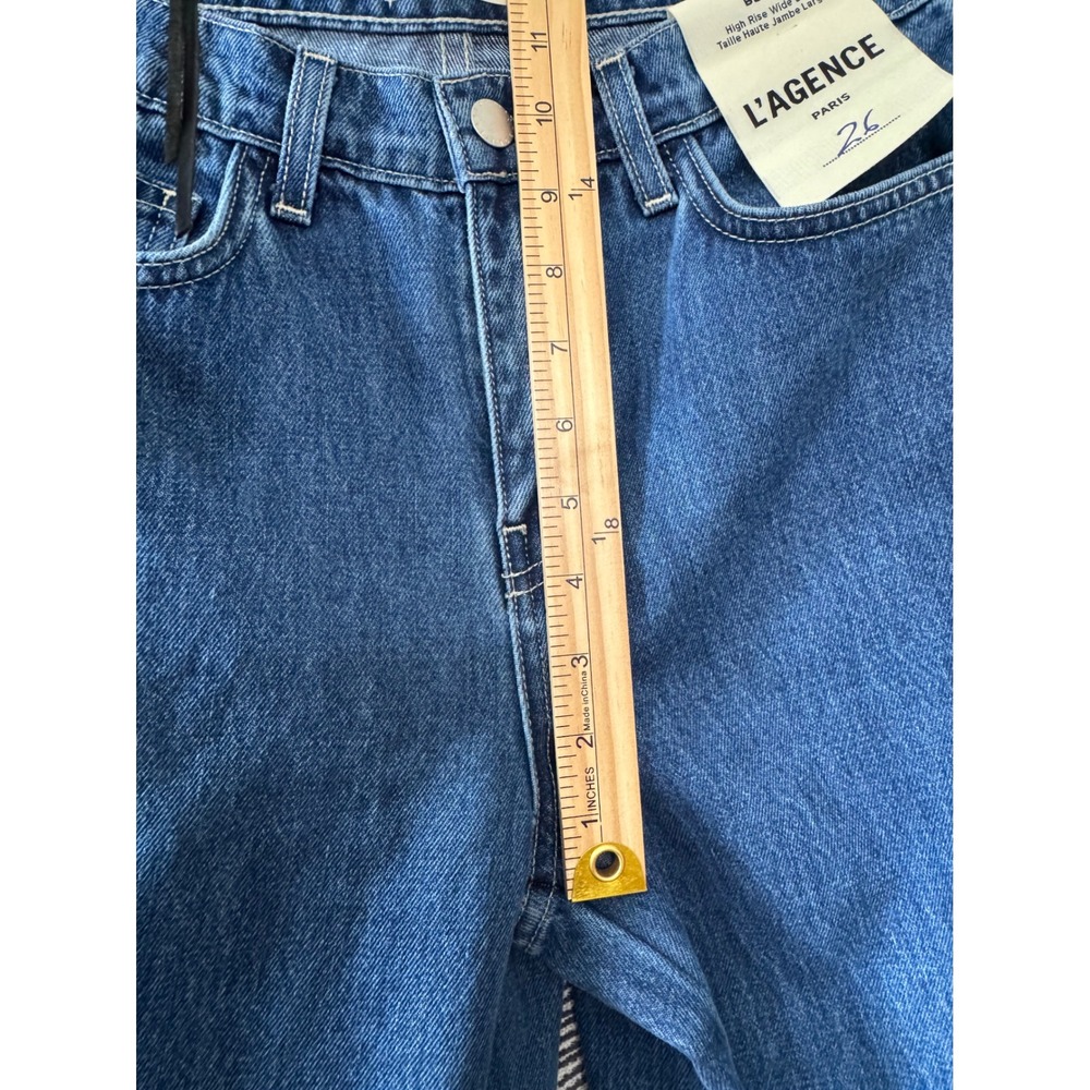 L'AGENCE Beau High‎ Rise Wide Leg Jeans Size 26 - Picture 9 of 14